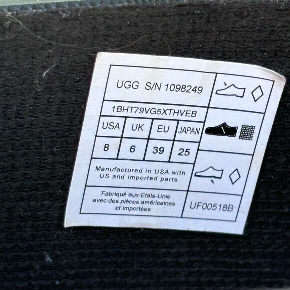 Ugg Shelby Matte Rubber Boots US Size 8 Sheepskin Insole! Rain Boot Wellies - Picture 7 of 9